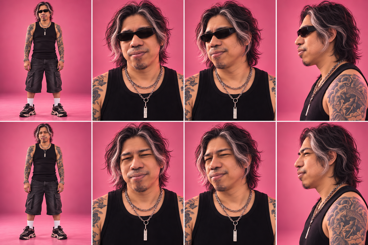 Pink studio character sheet